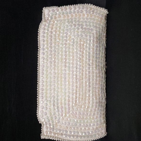 Vintage Made in Japan Sequined and Beaded Evening Bag/Clutch - Picture 2 of 10